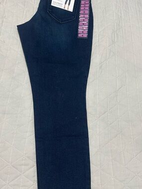 Nine West Dark Indigo Pull-On Crop Jeans